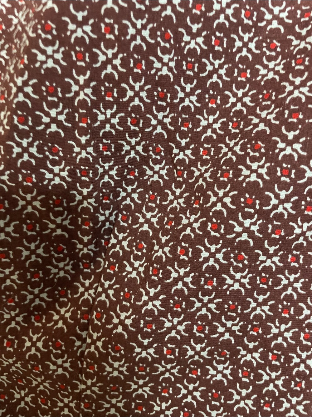 Eddie Bauer Women’s Maroon Geometric Button-Down Shirt- Large Tall - Picture 4 of 8